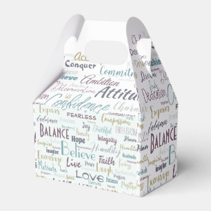 Affirmations favor boxes