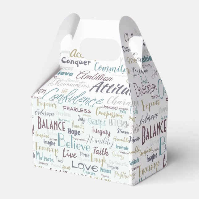 Affirmations   favor boxes (Front Side)