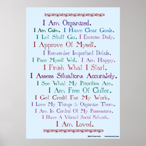 Affirmations For Janet Poster