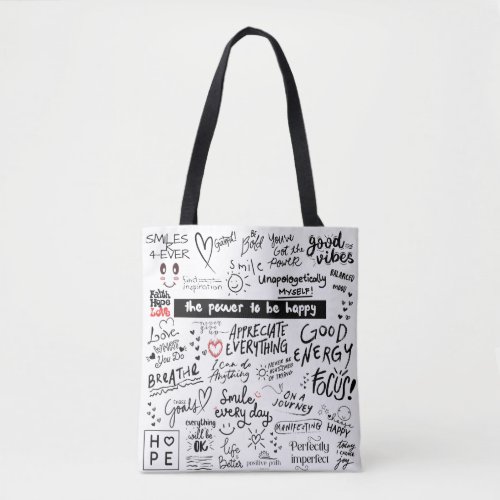 AFFIRMATIONS GOOD VIBES TOTE BAG