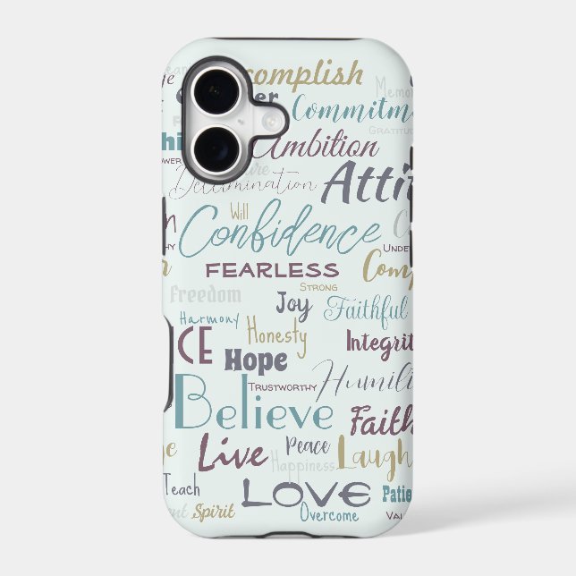 Affirmations   iphone case (Back)