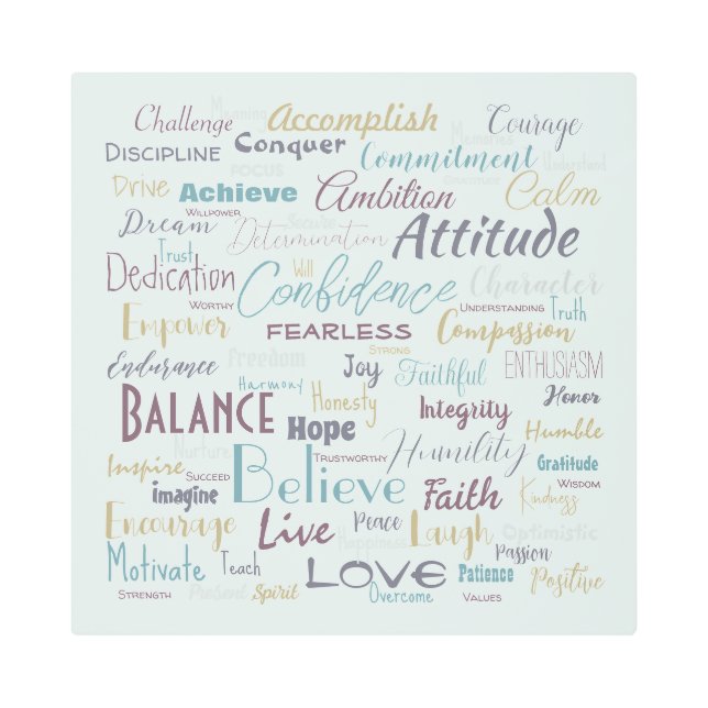 Affirmations   metal print (Front)