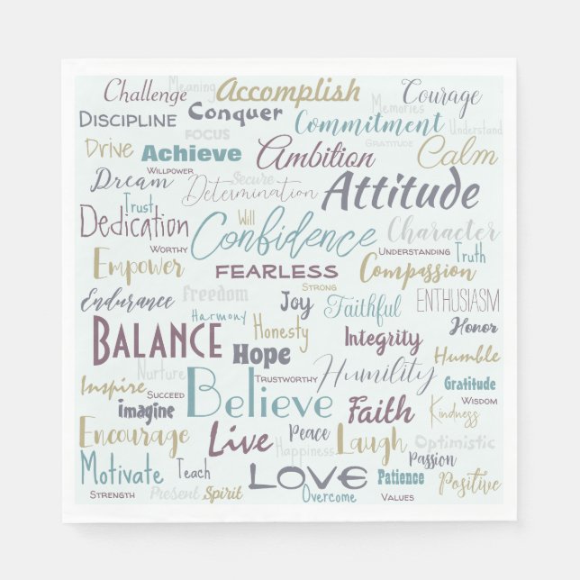 Affirmations  napkins (Front)