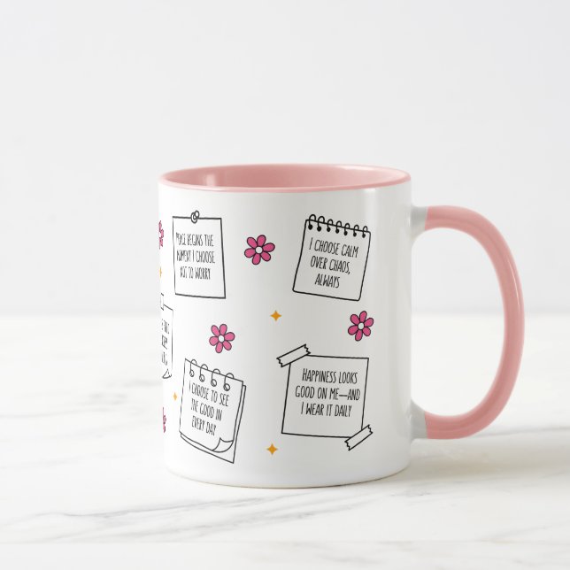 Affirmations Notepad Mug Design (Right)