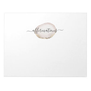 Affirmations on agate Notepads