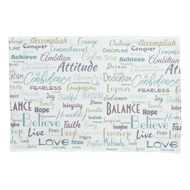 Affirmations   pillow case (Front)