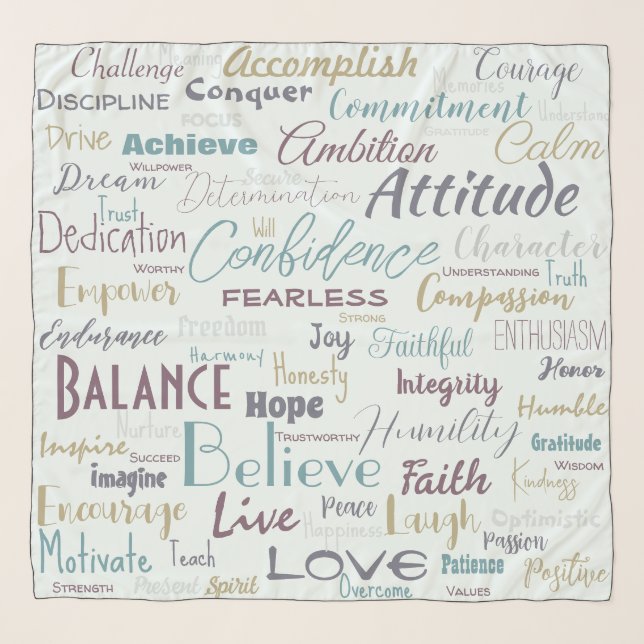 Affirmations   scarf (Front)