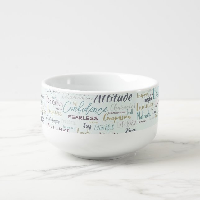 Affirmations   soup mug (Front)