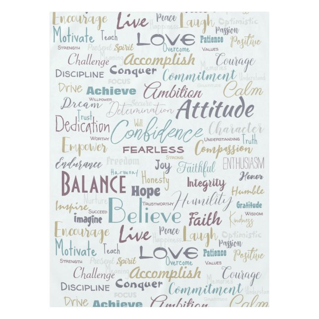 Affirmations Tablecloth (Front)