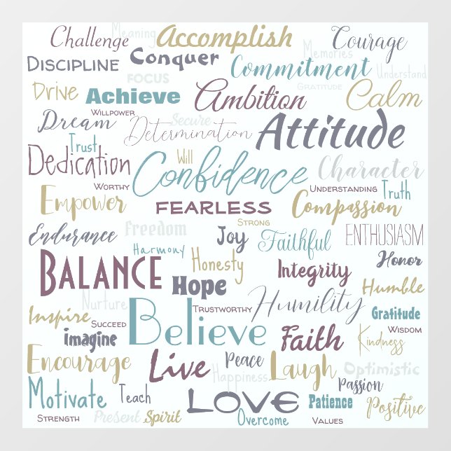 Affirmations  wall decal  (Front)