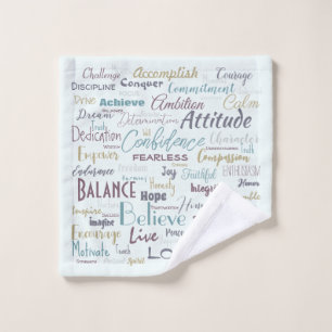 Affirmations wash cloth