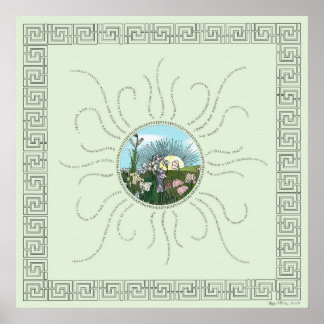 Affirmations with Storybook Sunrise Poster