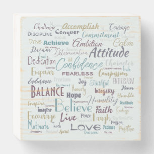 Affirmations Wood Box Sign