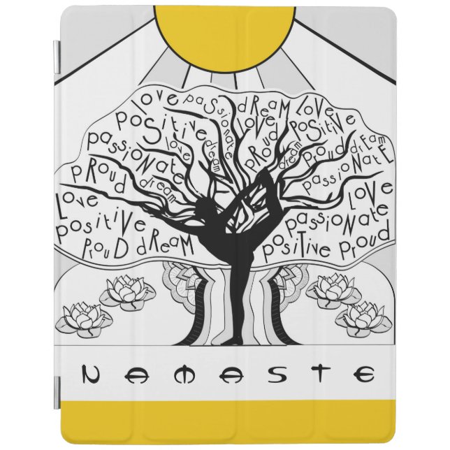 Affirmations Yoga Tree iPad Smart Cover (Front)