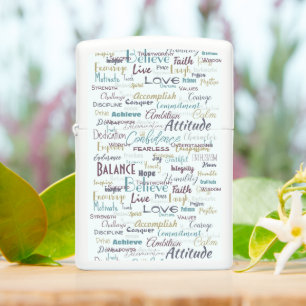 Affirmations zippo lighter