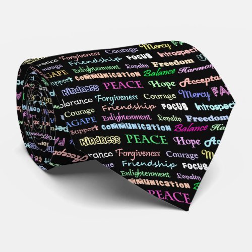 Affirmative Words Neck Tie