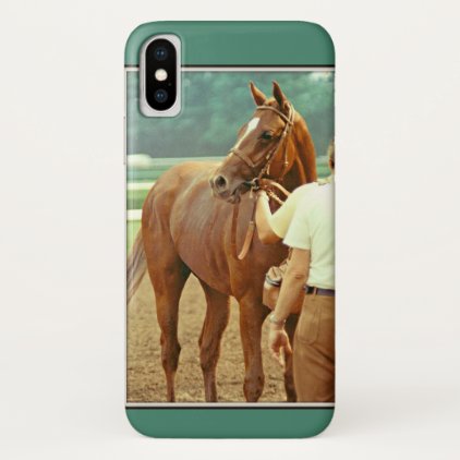 Affirmed Thoroughbred Racehorse 1978 iPhone X Case
