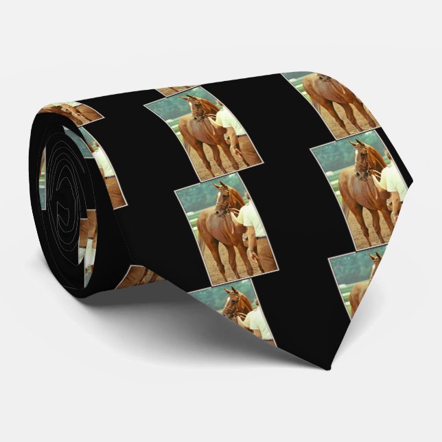 Affirmed Thoroughbred Racehorse 1978 Neck Tie (Rolled)