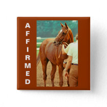 Affirmed Thoroughbred Racehorse 1978 Pinback Button