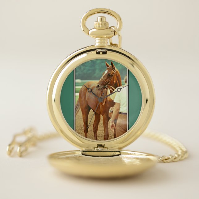 Affirmed Thoroughbred Racehorse 1978 Pocket Watch (Inside)