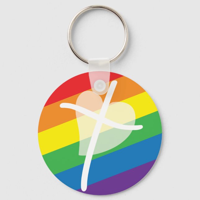 Affirming church LGBTQI welcoming church Christian Keychain (Front)