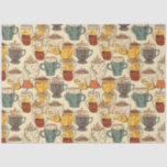 Affogato Coffee No 4 ephemera collage pattern Tissue Paper