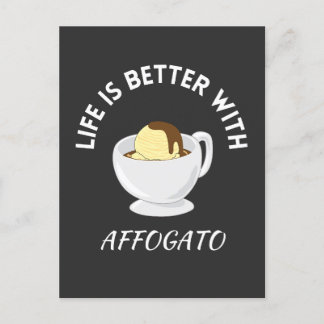 Affogato Coffee Postcard