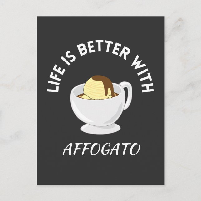 Affogato Coffee Postcard (Front)
