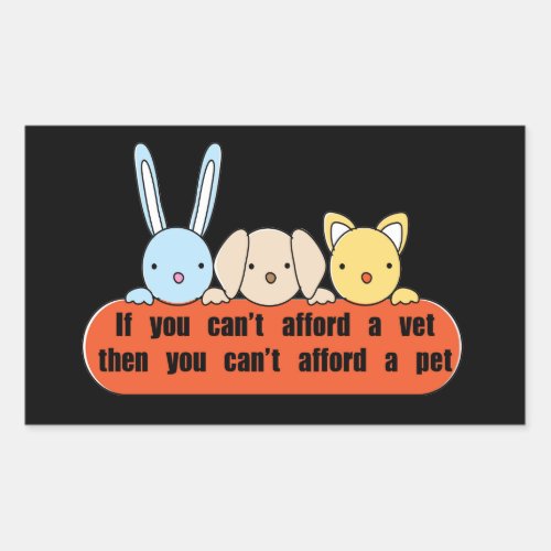 Afford Vet Afford Pet Rectangular Sticker