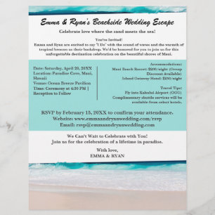 Affordable Beach Destination Wedding Flyer