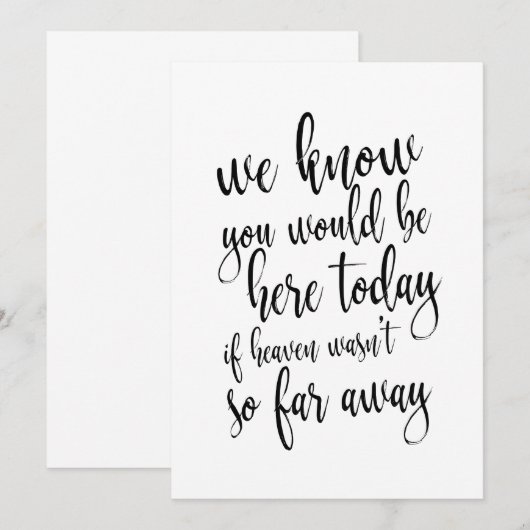 Affordable calligraphy memorial sign for wedding (Front/Back)