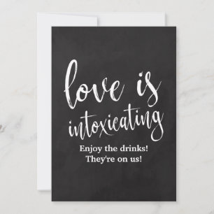 Affordable Chalkcoard Wedding Bar Sign