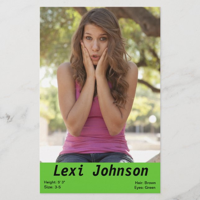 Affordable Comp Cards Models & Actors Flyer (Front)