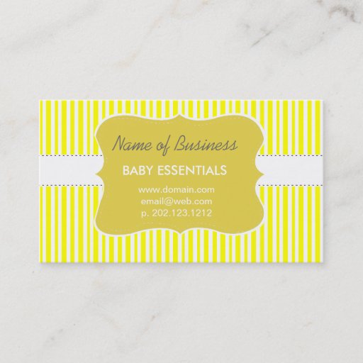 Customizable Affordable Cute Golden Baby Children Business Cards