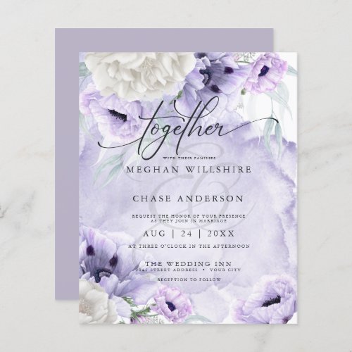 Affordable Elegant Watercolor Lilac Flowers