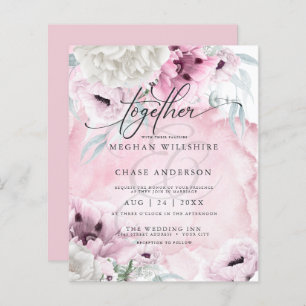 Affordable Elegant Watercolor Pink Blush Flowers