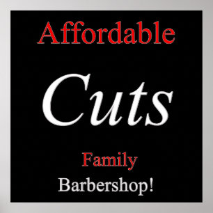 Affordable Haircut Sale Poster Matte