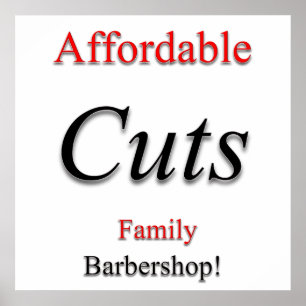 Affordable Haircut Sale Poster Matte