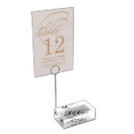 Affordable luxury wedding custom Mr and Mrs script Place Card Holder