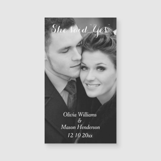 Affordable Photo Save the Date Magnet - vertical (Front)