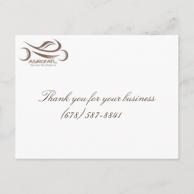 Affordable Scooter Repair of Atlanta postcard (Front)