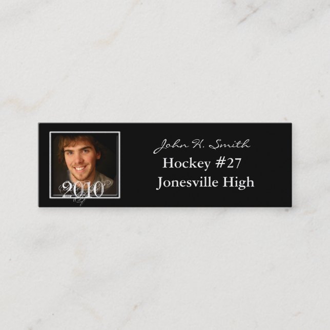 Affordable Senior Pictures Mini Business Card (Front)