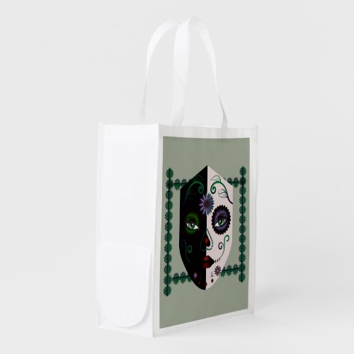 Affordable Skull Face Re_usable Bags Gothic