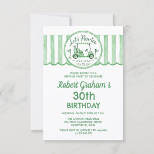 Affordable SURPRISE PARTY 30th Birthday Golf Theme Invitation