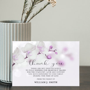 Affordable Sympathy Lavender THANK YOU Photo Card