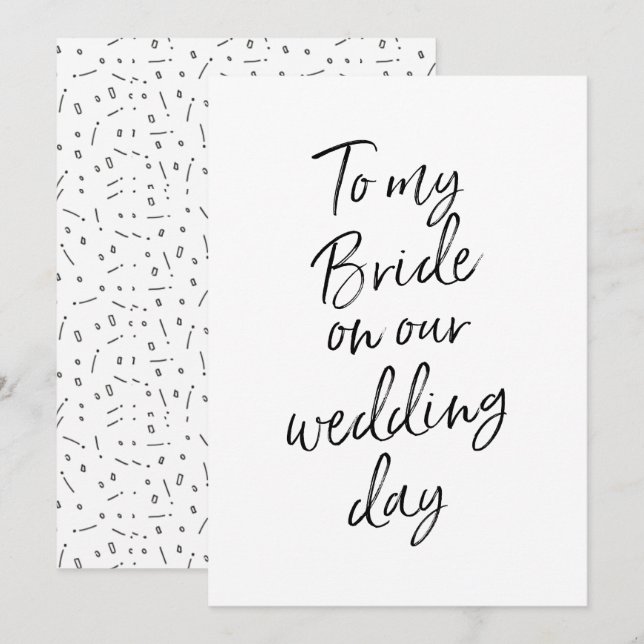 Affordable To my bride on our wedding day Invitation (Front/Back)