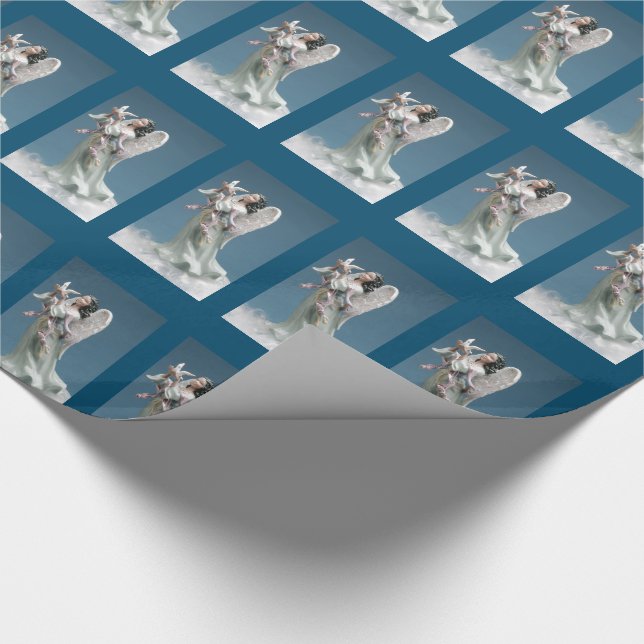 Affrican American Angel and Dove Wrapping Paper (Corner)