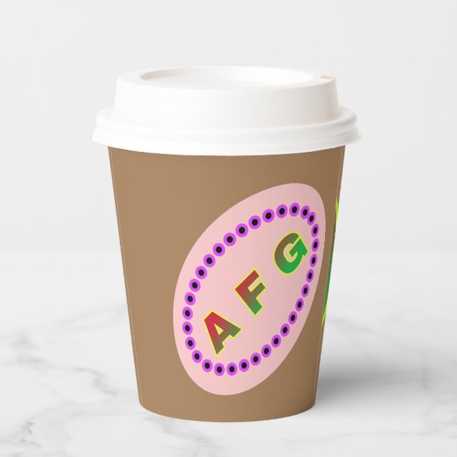 AFG HIGH  QUALITY  PAPER COFFEE CUP  (Front)