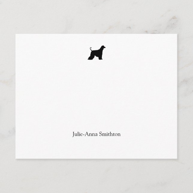 Afgan Hound Note Card (Front)