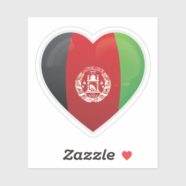 Afganistan Love Flag Sticker (Sheet)